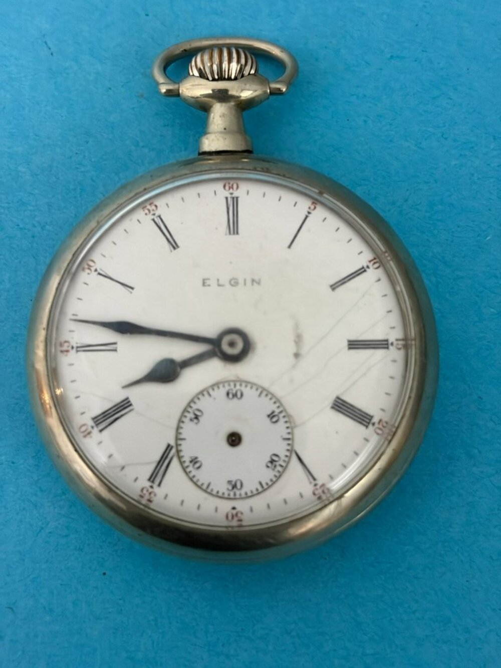 1925 Elgin Pocket Watch Model 7 480 16s 7j Fahy’s case 4 parts / repair